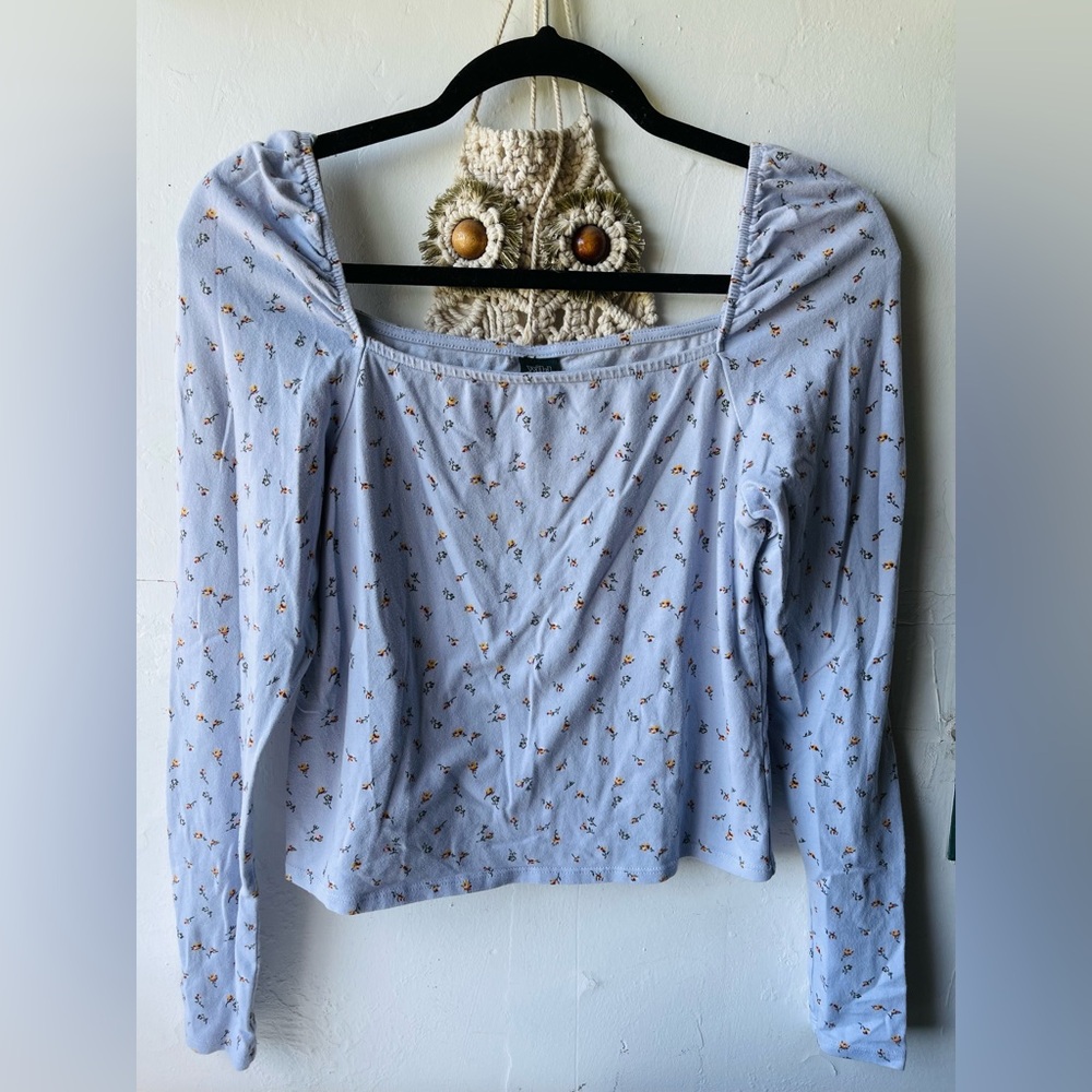 Wild Fable Lavender Babydoll Floral Blouse